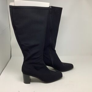 Aerosoles Micah Black Knee High Heeled Boots